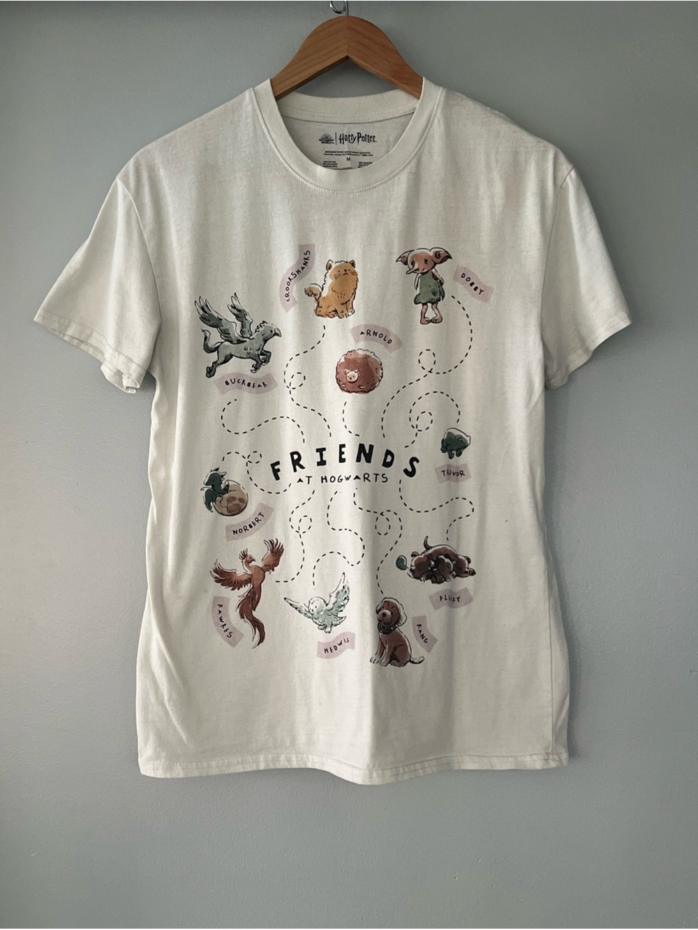 Harry Potter "Friends at Hogwarts" White Graphic Tee